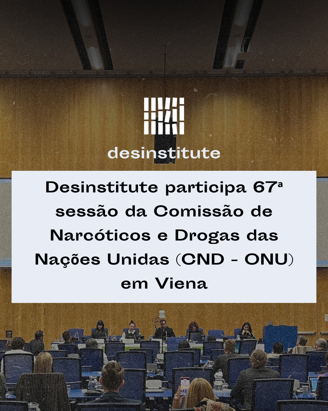 Desinstitute participa da 67ª sessão da Comissão de Narcóticos e Drogas das Nações Unidas (CND – ONU) em Viena