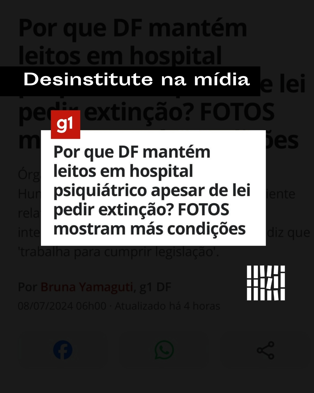 Por que DF mantém leitos em hospital psiquiátrico apesar de lei pedir extinção? 